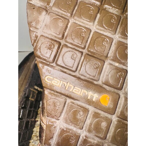 Carhartt CMX4023 Leather Work Boots Brown 13 Moc Soft Toe Lug Bottom Waterproof - Picture 7 of 13